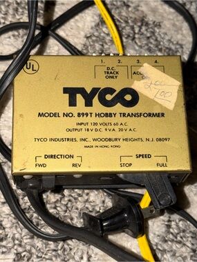 Tyco Model No. 889T Hobby Transformer Wired Electronic Input 120 Volts Used PR O